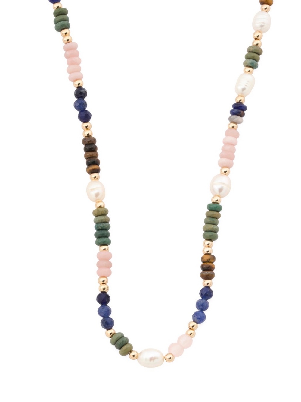 NWT ⚜️💙⚜️ PIPER K GENUINE STDNES & FRESHWATER PEARL BEADED NECKLACE